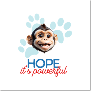 Cute Monkey Minimalist Style Art | Hope, it's powerful Posters and Art